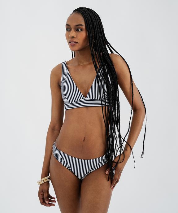 Bas de maillot de bain rayé forme culotte femme - LuluCastagnette vue5 - LULUCASTAGNETTE - GEMO