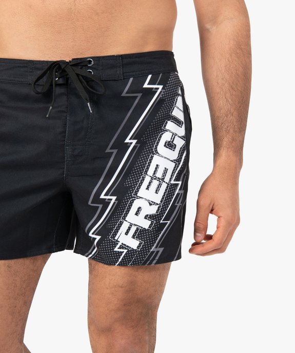 Short de bain homme avec inscription - Freegun vue2 - FREEGUN - GEMO