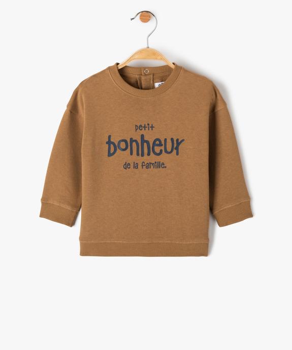 Sweat bébé garçon en molleton chaud à motifs vue1 - GEMO(BEBE DEBT) - GEMO