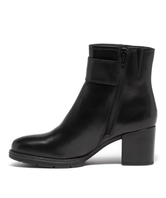 Boots femme à talon carré dessus en cuir uni et à zip - Pierre Cardin D vue3 - PIERRE CARDIN D - GEMO