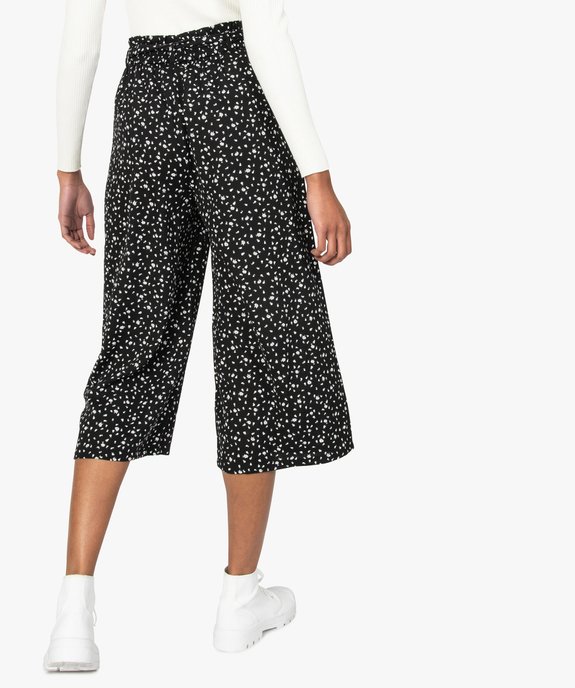 Pantacourt femme large et fluide vue3 - GEMO(FEMME PAP) - GEMO