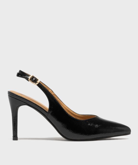 Escarpins sling-back vernis à bout pointu et talon aiguille femme - Valentina Baldano vue1 - VALENTINA BALDA - GEMO