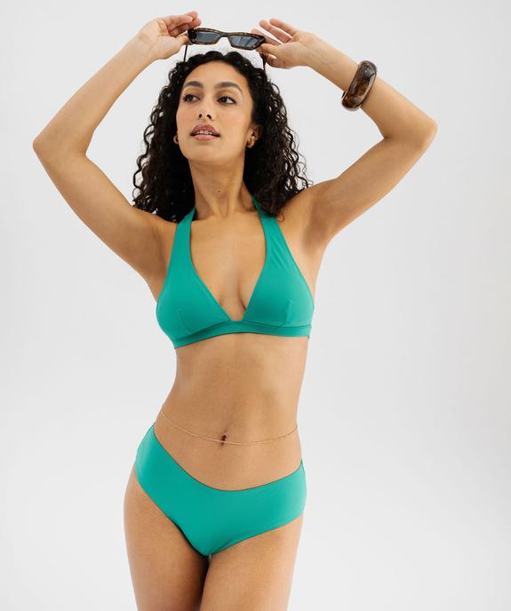 Haut de maillot de bain femme forme triangle avec mousses amovibles vue5 - GEMO (PLAGE) - GEMO