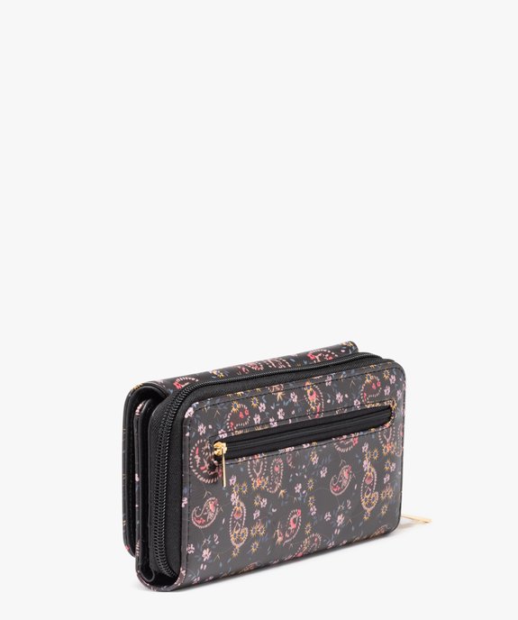 Portefeuille à motifs fleuris multi-compartiments femme vue2 - GEMO (ACCESS) - GEMO