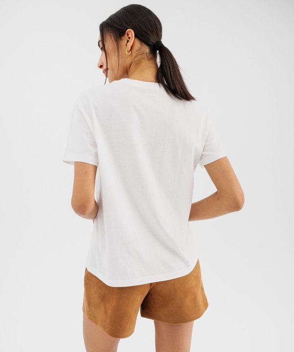 Tee-shirt manches courtes motif océan femme vue3 - GEMO 4G FEMME - GEMO