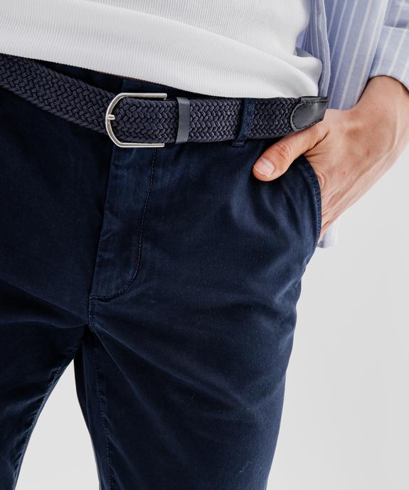 Pantalon chino en coton stretch coupe Regular homme vue2 - GEMO 4G HOMME - GEMO