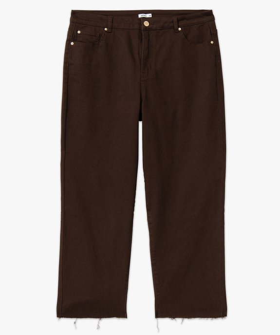 Pantalon 7/8ème en toile denim femme grande taille vue4 - GEMO (G TAILLE) - GEMO