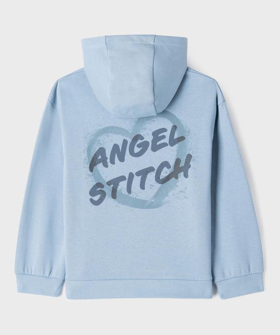 Sweat à capuche en molleton imprimé fille - Stitch vue5 - LILO & STITCH - GEMO