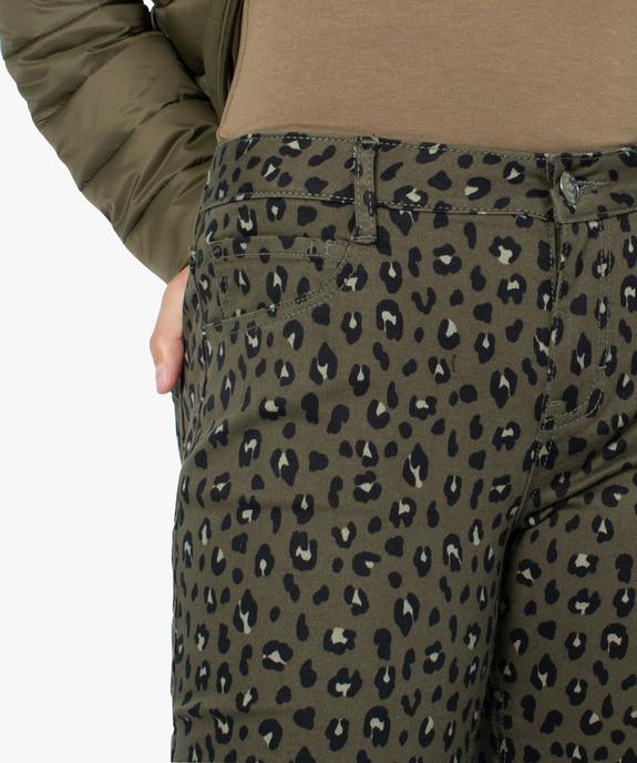 Pantalon femme coupe slim à motifs léopard vue2 - GEMO(FEMME PAP) - GEMO
