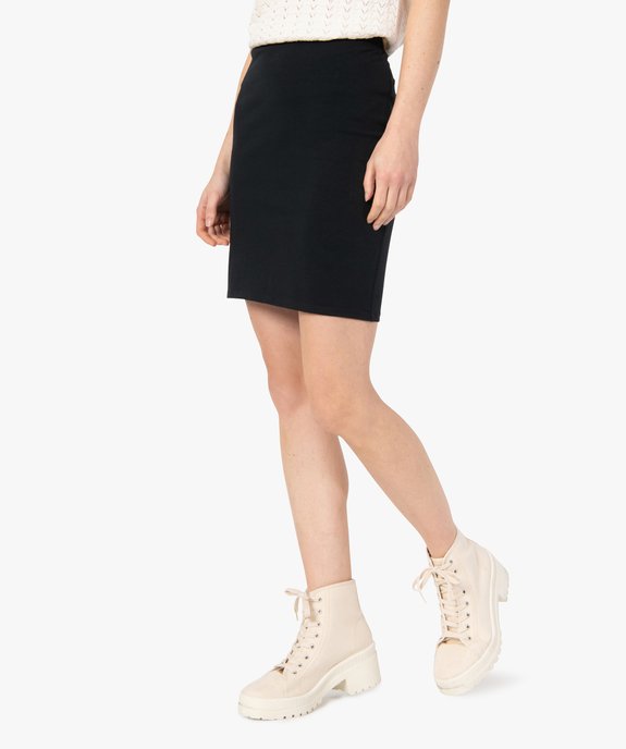 Jupe femme courte en jersey forme tube vue1 - GEMO(FEMME PAP) - GEMO