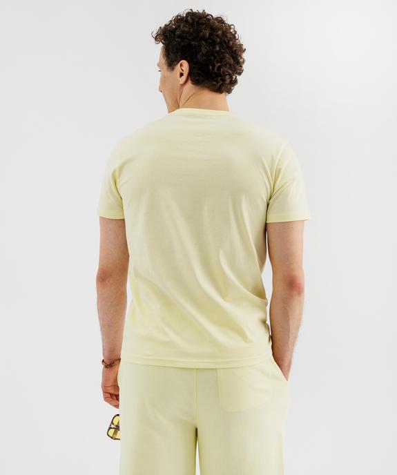 Tee-shirt manches courtes col rond en coton homme vue3 - GEMO 4G HOMME - GEMO