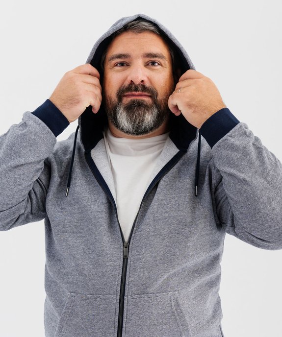 Sweat zippé à capuche homme vue9 - GEMO 4G HOMME - GEMO