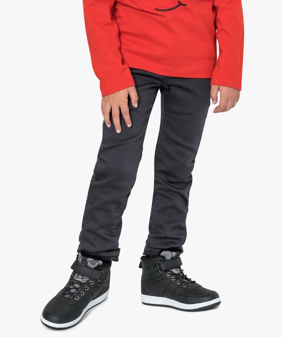 Pantalon garçon épais et stretch à rayures vue1 - GEMO (ENFANT) - GEMO