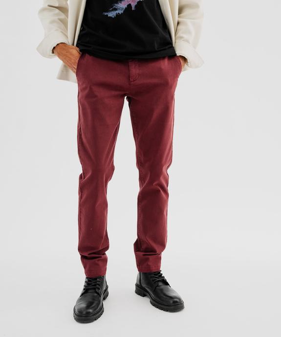 Pantalon chino coupe Slim homme vue1 - GEMO 4G HOMME - GEMO