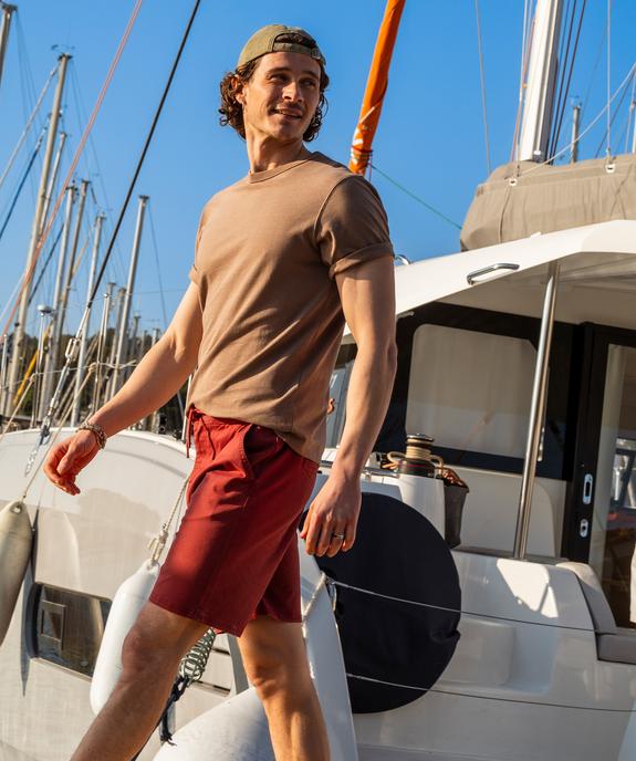 Tee-shirt à manches courtes et col V homme vue5 - GEMO 4G HOMME - GEMO