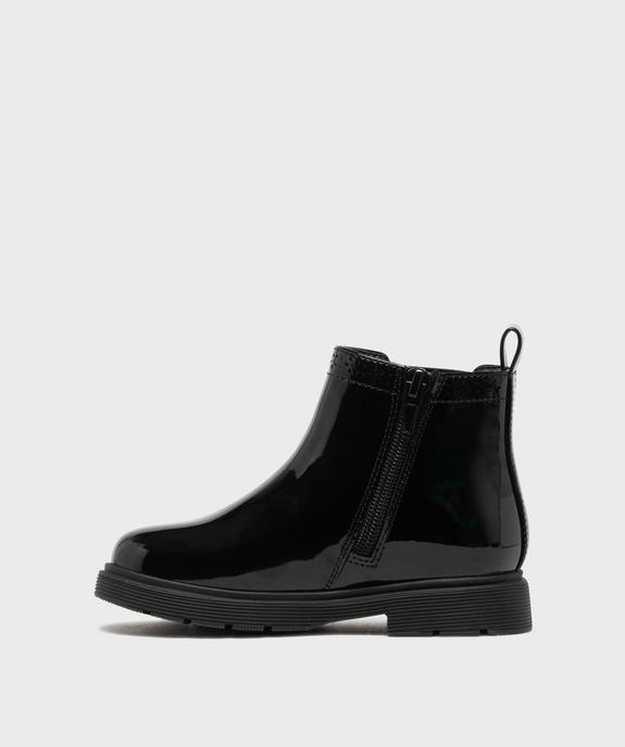 Boots Chelsea vernies à fermeture zippée fille - Lovely Wings vue3 - LOVELY WINGS - GEMO