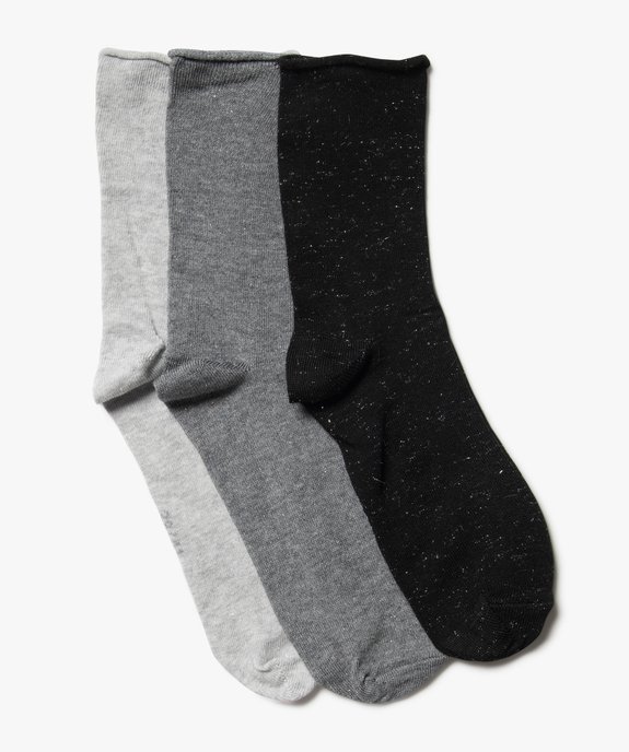 Chaussettes à paillettes femme (lot de 3) vue1 - GEMO(HOMWR FEM) - GEMO