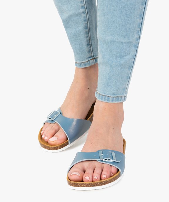 Mules femme unies avec  large bride à boucle ajustable vue1 - VALENTINA BALDANO GEMO FORGOOD - GEMO