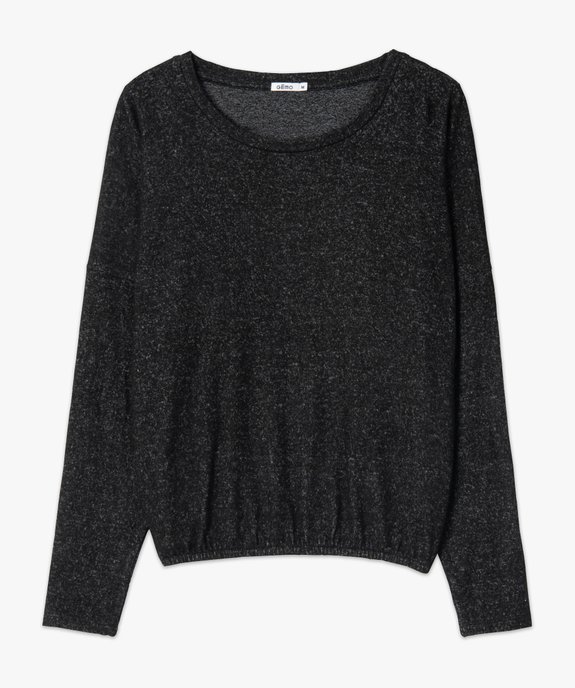Tee-shirt femme à manches longues en maille vue4 - GEMO(FEMME PAP) - GEMO