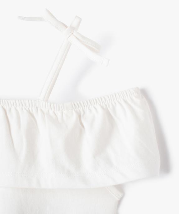 Tee-shirt fille à épaules dénudées et volant vue2 - GEMO (ENFANT) - GEMO