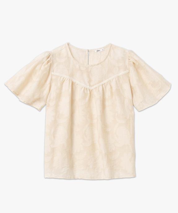Blouse femme à motifs fleuris avec dentelle vue4 - GEMO(FEMME PAP) - GEMO