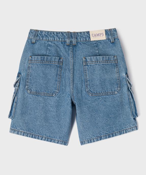 Short en jean coupe cargo fille - Camps United vue3 - CAMPS GEMO FOR GOOD - GEMO