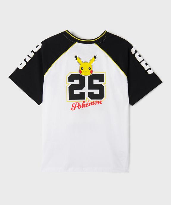 Tee-shirt manches courtes esprit sportif à motif Pikachu garçon - Pokemon vue3 - POKEMON - GEMO