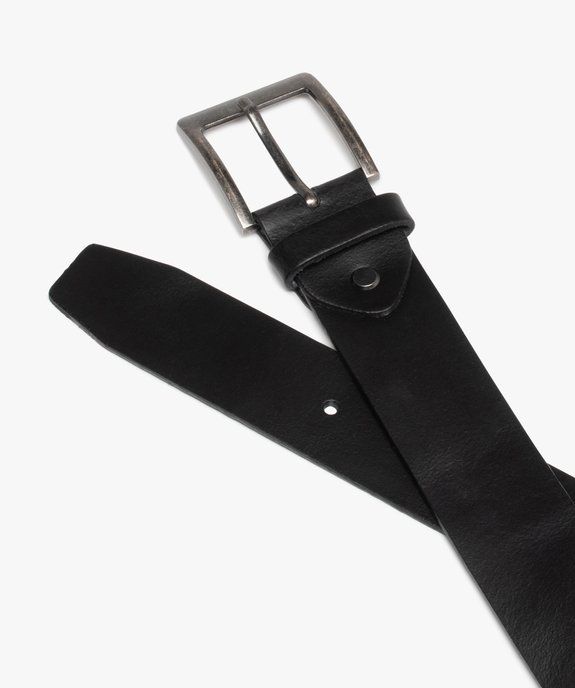 Ceinture homme en cuir avec boucle carrée en métal vue2 - GEMO (ACCESS) - GEMO