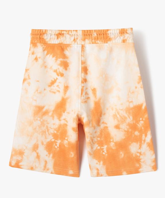 Bermuda en maille effet tie and dye avec ceinture élastique garçon vue3 - GEMO (ENFANT) - GEMO