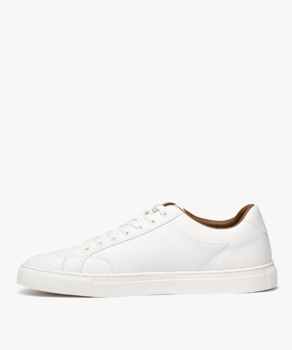 Baskets de ville à lacets unies homme vue3 - URBAN STEPS - GEMO