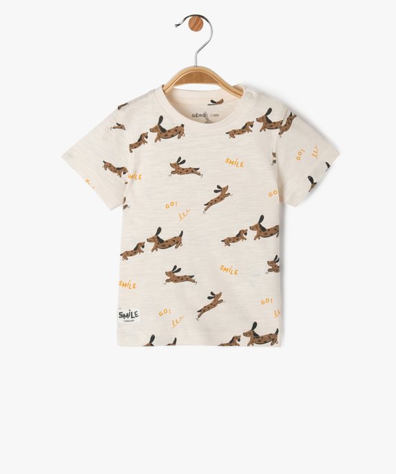 Tee-shirt manches courtes imprimé bébé garçon vue1 - GEMO(BEBE DEBT) - GEMO