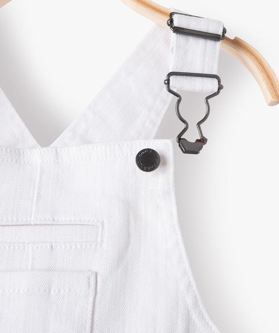 Salopette bébé garçon courte en denim stretch coloré vue2 - GEMO(BEBE DEBT) - GEMO