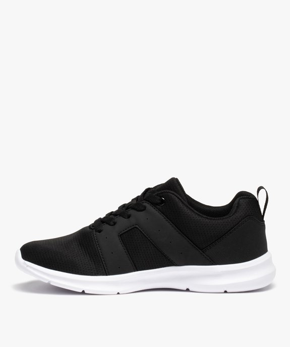 Baskets running en textile uni extralégères femme vue3 - GEMO (SPORTSWR) - GEMO