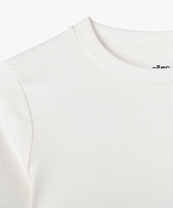 Tee-shirt manches longues en maille côtelée fille vue2 - GEMO 4G FILLE - GEMO