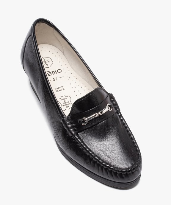 Mocassins femme confort dessus en cuir uni et à talon épais vue5 - G'FLEX - GEMO