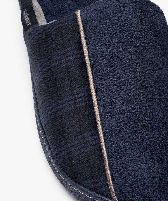 Chaussons homme mules plates en velours imprimé - Isotoner vue6 - ISOTONER - GEMO