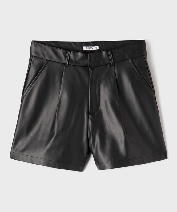 Short ample en cuir imitation fille - GEMO (JUNIOR) Short ample en cuir imitation fille vue1 - GEMO (JUNIOR) - GEMO