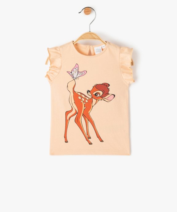 Tee-shirt bébé fille imprimé à manches volantées – Disney vue1 - DISNEY DTR - GEMO