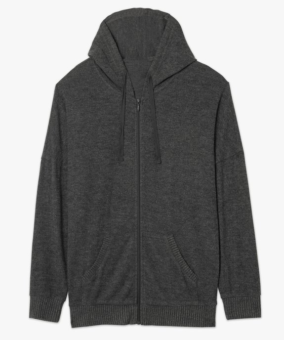 Veste d'intérieur femme en maille fine et douce vue4 - GEMO(HOMWR FEM) - GEMO