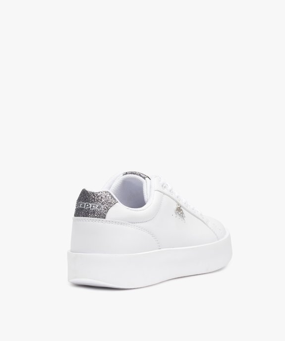 Baskets femme unies à contrefort pailleté - Kappa vue4 - KAPPA - GEMO