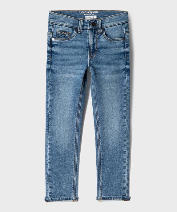 Jean slim délavé en coton stretch garçon - LuluCastagnette vue1 - LULUCASTAGNETTE - GEMO