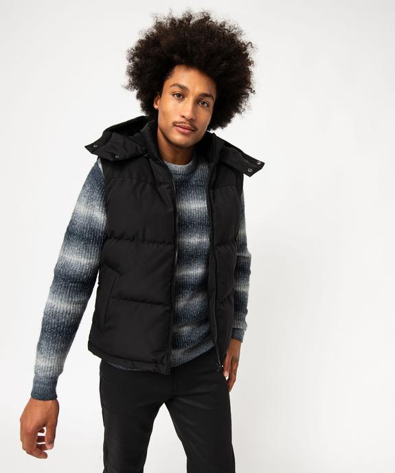 Blouson sans manches à capuche amovible et doublure polaire homme vue1 - GEMO 4G HOMME - GEMO