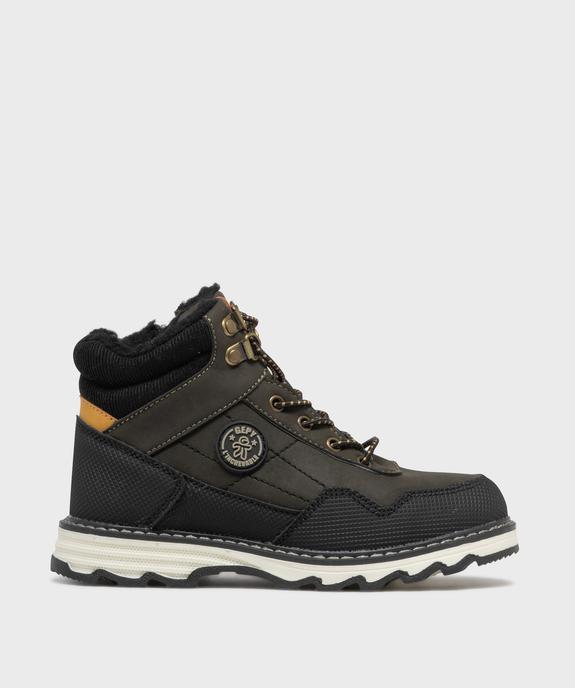 Boots doublés sherpa à lacets élastiques style montagne garçon - Gepy vue7 - FRIENDLY GEPY - GEMO