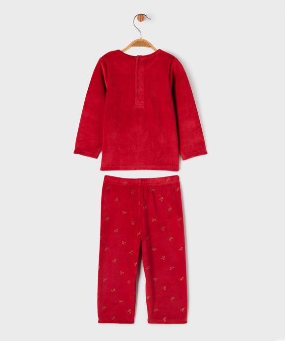 Pyjama en velours 2 pièces spécial Noël bébé vue3 - GEMO 4G BEBE - GEMO