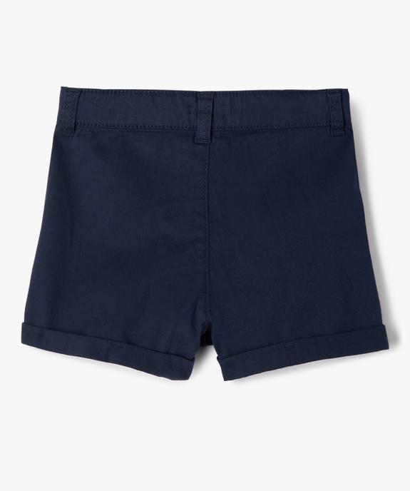 Short large en toile de coton fille vue3 - GEMO 4G FILLE - GEMO