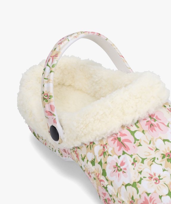 Sabots souples femme à doublure sherpa et motif fleuri vue6 - GEMO(HOMWR FEM) - GEMO