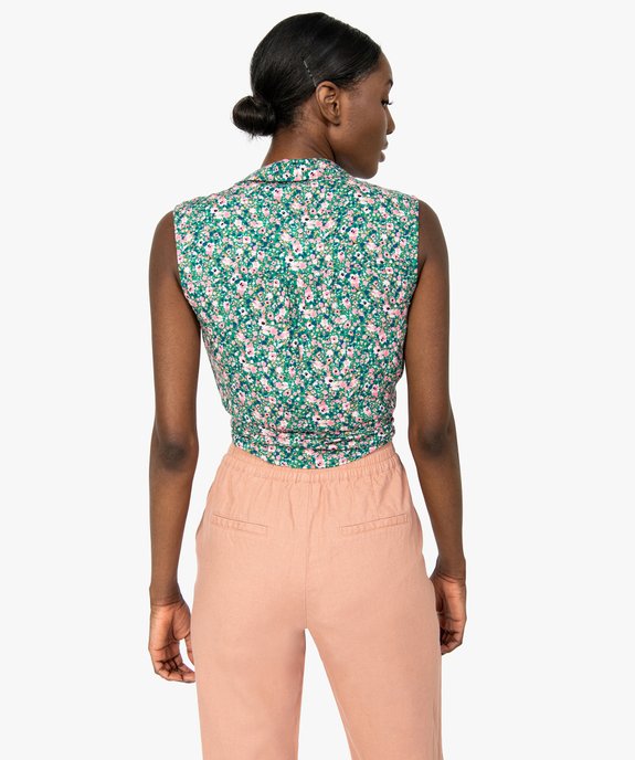 Chemise femme imprimée sans manches vue3 - GEMO(FEMME PAP) - GEMO