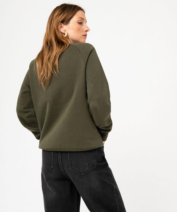Sweat molletonné avec boutons fantaisie femme vue3 - GEMO(FEMME PAP) - GEMO