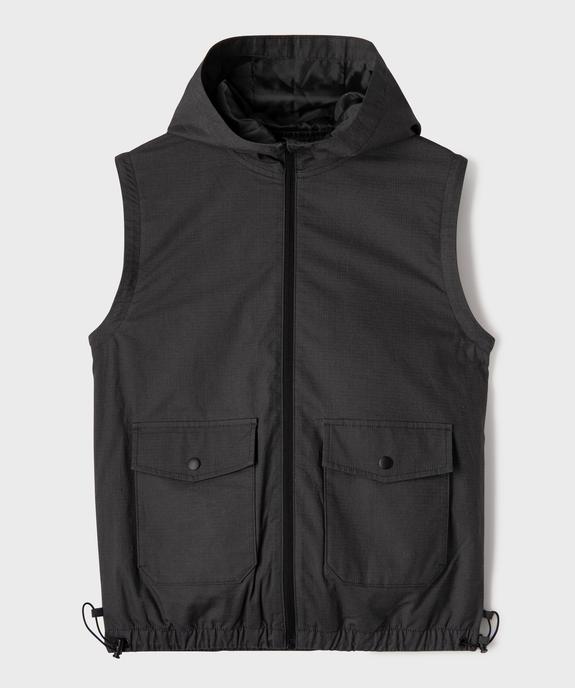 Blouson imperméable à capuche avec manches amovibles garçon vue6 - GEMO (JUNIOR) - GEMO