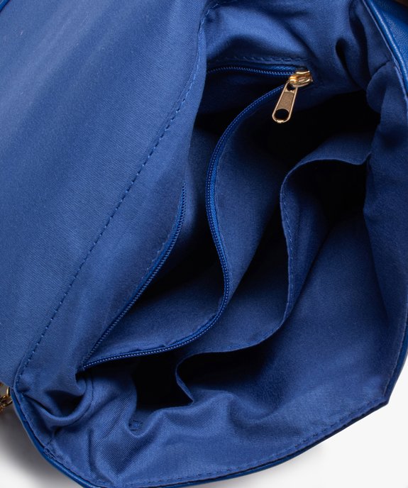Sac besace à rabat matelassé et anse en chaîne femme vue3 - GEMO (ACCESS) - GEMO